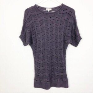 dELiA*s | Women's Purple Round Edge Eggplant Sweater Tunic Size XS